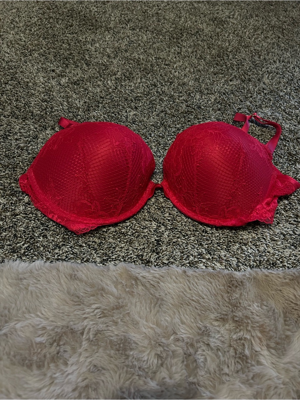 Victoria's Secret Red Lace Push-Up Bra